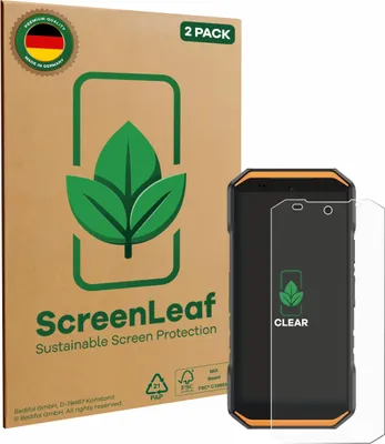 Produktbild von 2x ScreenLeaf Schutzfolie für Ulefone Armor X32 Pro nachhaltiger Displayschutz Display Schutz Folie Klar Transparent