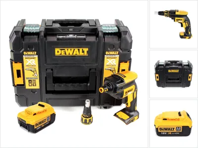 Image de DeWalt DCF 620 18 V Brushless Visseuse plaque de plâtre sans fil en Coffret TSTAK II + 1x Batterie DCB 182 4,0 Ah sans Chargeur