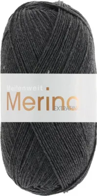 Produktbild von Lana Grossa - Meilenweit 100g Merino Extrafine uni 2403 anthrazit meliert