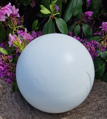 Produktbild von Dekorationskugel 40 cm Edelstahl weiß matt gebürstet Dekokugel Gartenkugel Gartendeko