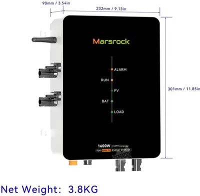 Obrázok produktu pre Regulátor pre skladovanie energie s výkonom 1600 W, vybavený dvojitou technológiou MPPT a inteligentným systémom riadenia striedavého prúdu (AC EMS)