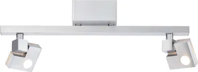 Produktbild von Brilliant LED Deckenleuchte 90 Degree Silber Eisen 2 x 3,6W 780lm warmweiß 3000K schwenkbar EasyDim Schalter dimmbar