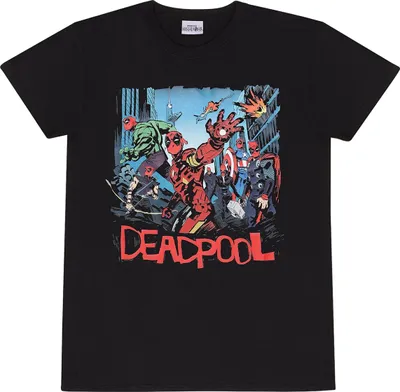 Obrázek produktu pro Deadpool & Wolverine - "Avengers Spoof" tričko pro muže/dámy Uni HE1868 (XXL) (Black)