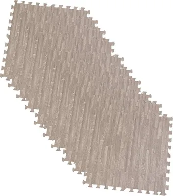 Imagen del producto de Juego de 10 alfombras de espuma para el suelo, tipo puzzle, de 60 x 60 cm, entrelazadas, ideales para la sala de juegos, color gris