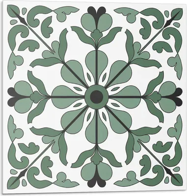 Immagine prodotto di Motivo vegetale con simmetria - Piastrelle autoadesive - Rivestimento - Pannello murale - Piastrelle in PVC - Piastrelle in vinile - Piastrelle in PCV - Autoadesivo - Decorazione murale - 20 pezzi 20 x 20 cm