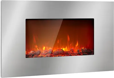 Obrázok produktu pre Klarstein Elektrický krb, elektrický krb do obývačky a interiéru, elektrický krb s LED plameňmi, ventilátorový ohrievač s časovačom, nastaviteľný termostat, ohrievač 2000 W