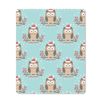 Produktbild von MuchoWow® Mauspad Mousepad Schnittmuster - Eule - Weihnachten 30x40 cm - Mousepads - Maus Mat - Pad - Mausunterlage - Mausmatten