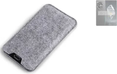 Produktbild von K-S-Trade Filz Handyhülle kompatibel mit OnePlus Ace 3 Schutzhülle Filztasche Filz Tasche Case Sleeve Handy Hülle Filzhülle grau