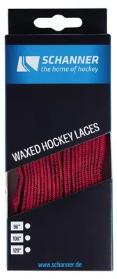 Produktbild von SCHANNER Eishockey-Schnürsenkel gewachst, Farbe:rot, Größe:108'/274cm