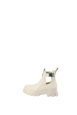 Produktbild von Buffalo Aspha Coa - Bootie Flat - Vegan Nubuck - Offwhite Kunstleder Größe: 40 Normal
