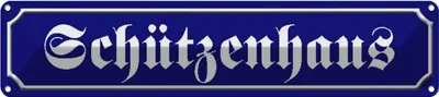 Produktbild von vianmo Blechschild 10x46 cm Schützenhaus Geschenk