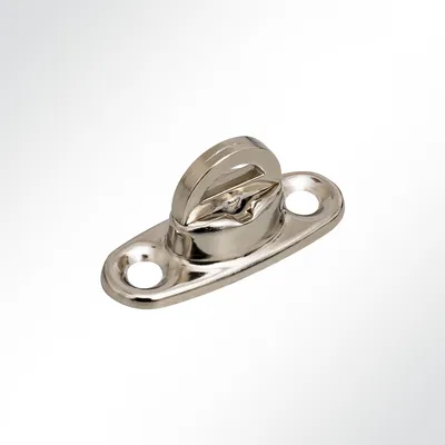 Produktbild von LYSEL® Drehverschluss Planenverschluss Messing vernickelt 32x13x7,5mm