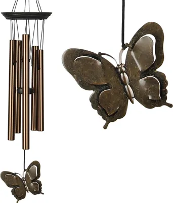 Produktbild von Woodstock Klangspiel My Butterfly Chime™ - Schmetterling, Kiefernholz, Schwarz mit bronzefarbenen Akzenten