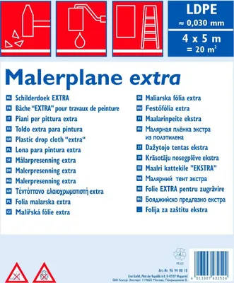 Produktbild von Color Expert Malerplane extra 4 x 5 m = 20 m2, 30 my