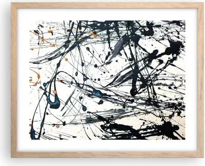 Produktbild von Gerahmtes Poster - Rahmen in heller Eiche - Abstraktion modern - 50x40 cm - Wand Bild - Wanddeko - Wandbilder - Wandposter - Bilderrahmen - Bilder - Kunstdruck - Wandbild - P2NAA50x40-3442