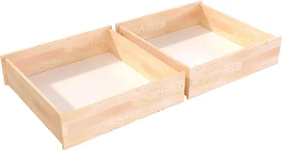 Produktbild von Set von schublade unter bett aus massiver Kiefer - Naturlack