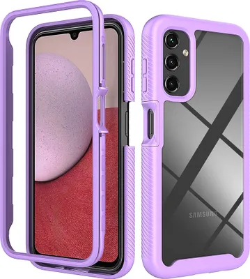 Produktbild von Galaxy A14 5G Hülle, Hybrid Transparente Rückseite TPU Bumper Stoßfest Schutzhülle für Samsung Galaxy A14 5G Lila