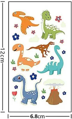 Immagine prodotto di Tatuaggi temporanei a forma di dinosauro che si illuminano, ideali per bambini, decorazioni per feste, regali per ragazzi. Tatuaggi temporanei fluorescenti a tema dinosauro, perfetti per compleanni e feste