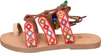 Produktbild von CORAL BLUE Sandalen Damen Textil Rot EX312 - Größe: 38