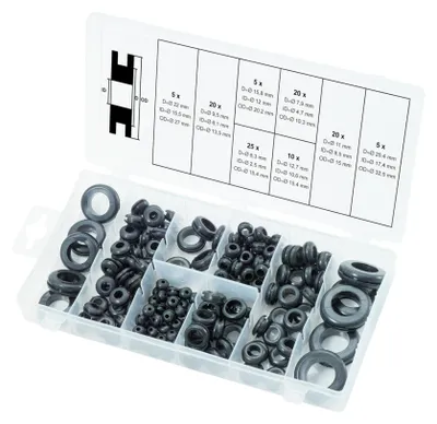 Image de KS Tools 110 pcs. assortiment de douilles de passage en caoutchouc