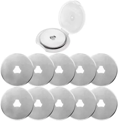 Produktbild von PolkaHome® 10-teiliges rotierendes Schneideset 45mm – Scharfe Ersatzklingen für kreative Projekte