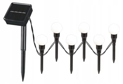 Produktbild von Goldlux Solargirlande Gartenlichterkette 6 LED Kugeln Deko