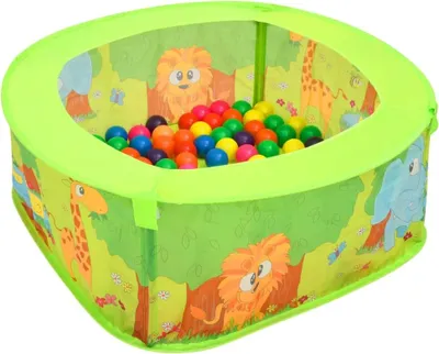 Produktbild von Möbel Bällebad mit 50 Bällen für Kinder 75x75x32 cm - Spielbälle 93270