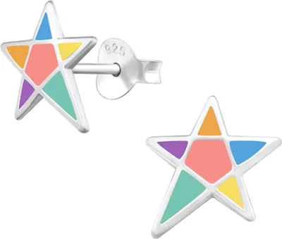 Produktbild von Kinder-Ohrstecker: 925 Silber Ohrringe „Stern“