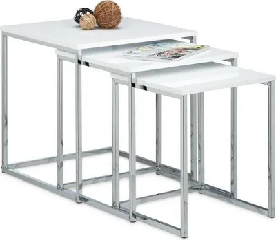 Obrázek produktu pro Odkládací stolek v sadě 3 ks s kovovými nohami