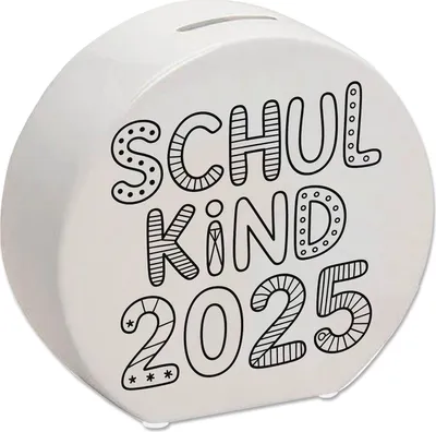 Produktbild von Schulkind 2025 Spardose zum Ausmalen