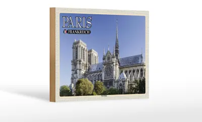 Image de Planche de boisReproductionée avec une vue de Notre-Dame
