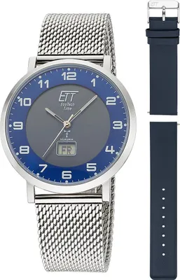 Zdjęcie produktu dla Męski zegarek z mechanizmem solarnym sterowanym radiowo - Eco Tech Time Model: EGS-11621-32MS