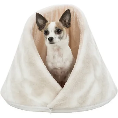Image de Trixie NELLI grotte en peluche, bordures zippées, beige - EN