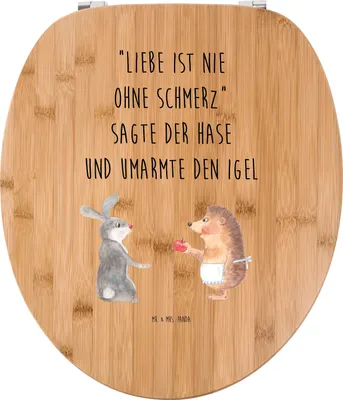 Produktbild von Mr. & Mrs. Panda WC Brille Hase Igel - Transparent - Geschenk, Trennungsschmerz, Sitz, Herzschmerz, Gute Laune, und, Toilettendeckel, Trösten, WC-Sitz, Klo-Deckel
