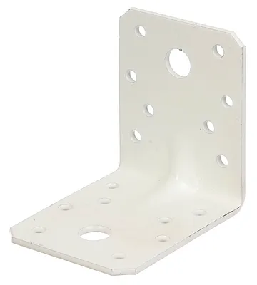 Immagine prodotto di Alberts 846565 Connettore angolare per carichi pesanti con perlina, zincato, plastificato bianco, 70 x 70 x 55 mm, set da 50