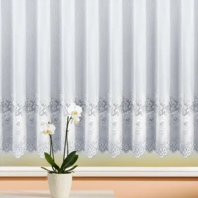 Produktbild von Fertigstore Jacquard weiß mit Faltenband - Größe (HxB): 125x300cm