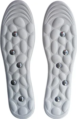 Produktbild von 1 Paar magnetische Akupressur-Massage-Einlegesohlen, Fußmassage-Design, stoßdämpfende Anti-Ermüdungs-Gel-Massagepunkte-Einlegesohlen zur Förderung der Durchblutung und Linderung des Fußdrucks