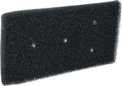 A black foam filter for a dryer.