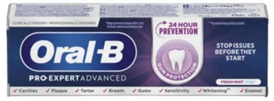 Obrázok produktu pre Oral-B Pro-Expert Advanced Fresh Mint zubná pasta, 75 ml