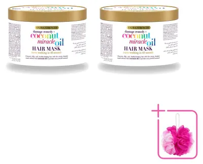 Zdjęcie produktu dla 2 x Maska do włosów OGX Coconut Miracle Oil - dla zniszczonych włosów - 300 ml - zestaw ekonomiczny - 2 sztuki