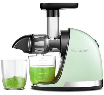 Immagine prodotto di AMZCHEF Estrattore di succo a bassa velocità, colore verde