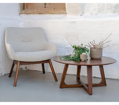 Productafbeelding van House Nordic Lounge Stoel London Zand/Walnoot