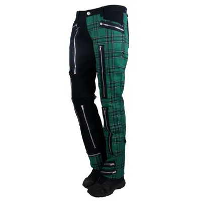 Produktbild von Nix Gut - Tartan, Frauenhose Grün/Schwarz im Straight-Fit-Style