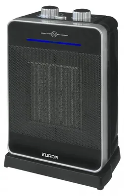 Produktbild von Euromac Safe-t-Heater 2000, Radiator/fan, Keramik, Zimmerdecke, Schwarz, Silber, Metall, Kunststoff, Tasten, Drehregler