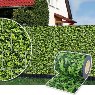 Obrázok produktu pre Súkromie screen roll 35m nepriehľadný PVC plot fólie Privacy screen film Windbreak pre dvojité pletivo plot Privacy screen roll - Boxwood