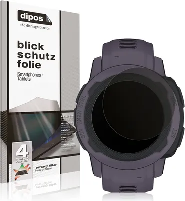 Produktbild von Blickschutzfolie für Garmin Instinct 2S (40mm) matt Schutzfolie Folie Display Schutz dipos