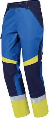 Produktbild von Bundhose PERFORMER heavy+ marine/kornblau Kontrast gelb Gr.56
