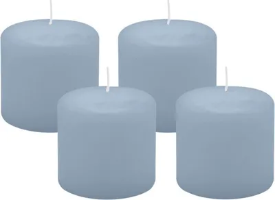 Produktbild von 4er Set Adventskranzkerzen Jeans Blau Ø 60 x 60 mm