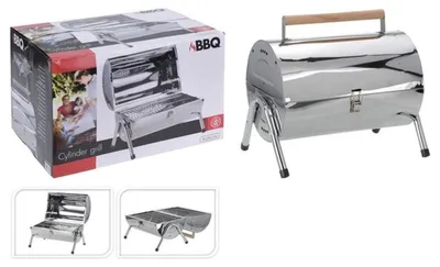 Produktbild von BBQ Collection Holzkohlegrill - Zylinder - Chrom