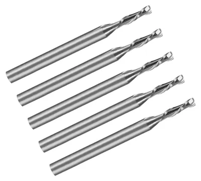 Produktbild von Spiralfräser mit 1/8" Schaft, 2mm x 8mm, Vollhartmetall, 2 Schneiden, 5 Stück